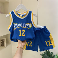 Boys Basketball Wear Suit 2023 New Western Style Fashion Baby Summer Clothes Gym Clothes Childrens Ruan Handsome Childrens Clothing