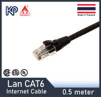 Hosiwell สายแลน CAT6 สำเร็จรูป 0.5 ม. (สีดำ) สายอินเตอร์เน็ต สายแลนสำหรับ Computer, PC, Mac, Laptop, Notebook, Modem, Printer, Game, PS4, XBOX