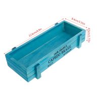 1PCS Vintage Wood Garden Flower Planter Succulent Pot Rectangle Trough Box Plant Bed