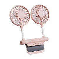 Portable Fan Screen Fan for Office Students Classroom Dormitory Hanging Screen Usb Electric Dual Fan