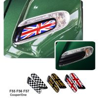 2pcs Car Exterior Decoration Side Fender Cover Signal Light Case Sticker for Mini One Cooper F55 F56 F57 14-21 Car Accessories