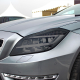 สติกเกอร์ TPU สีดำใสสำหรับฟิล์มป้องกันไฟหน้ารถ FNE C257 C218 W218รถ CLS350 AMG อุปกรณ์เสริมสำหรับ Mercedes Benz ระดับ CLS