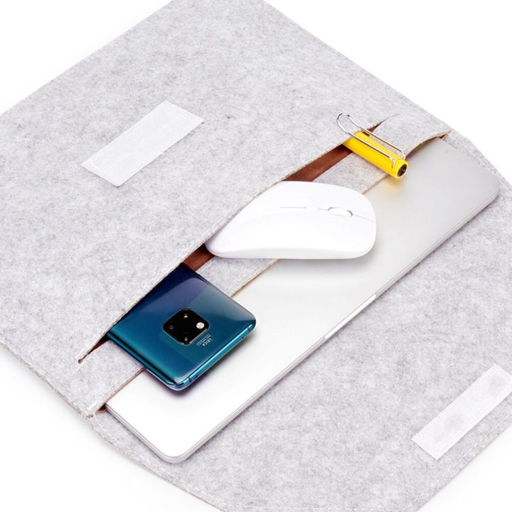 กระเป๋ากระเป๋าใส่แลปท๊อปแบบ-felt-sleeve-ใหม่สำหรับ-macbook-air-ขนาด11-12-13-15นิ้วเคสแล็ปท็อปเรตินาโน๊ตบุ๊คพร้อมแผ่นรองเมาส์ของขวัญ