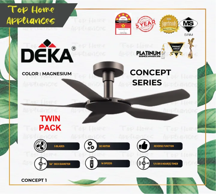 DEKA CEILING FAN CONCEPT 1 WITH 14 SPEEDS REMOTE CONTROL / DEKA CONCEPT