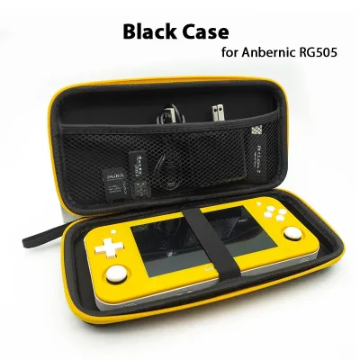 Black Bag of Anbernic RG505 Handheld Game Player Mini Portable Blace Case for Retro Video Game Console Carrying Bag Fuel Injectors