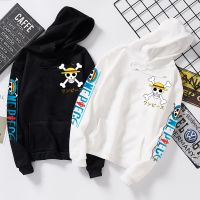 One Piece Anime Custom Mens Hoodies Cartoon Monkey D Luffy Casual Loose Warm Trendy Japanese Clothing