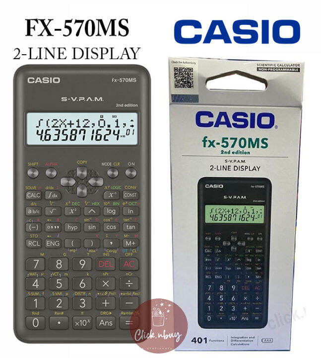 CASIO SCIENTIFIC CALCULATOR FX570MS 2ND EDITION (1 YEAR WARRANTY) Lazada
