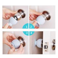 【LZ】 Cup Type Door Knob Dust Covers Round Rubber Wall Protector Door Handle Bumper Guard Stopper Baby Safety Supplies Crash Pad New