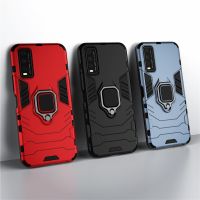 For Vivo Y20 Case V2029 Car Shockproof Magnetic Ring Armor Phone Cover For Vivo Y20i Case 6.51" V2027 V2032 Y 20 Coque Funda