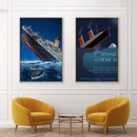 Titanic ภาพยนตร์ภาพวาดตกแต่งผ้าใบโปสเตอร์ Wall Art สำหรับห้องนั่งเล่นและห้องนอนตกแต่ง Liyanhong2