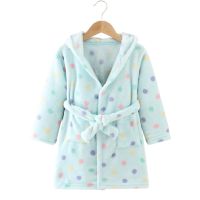 ✻◆ Baby Robe Hoodies Girl Boys Sleepwear Winter Bath Towels Kids Soft Bathrobe Pajamas Childrens Clothing Warm Homewear