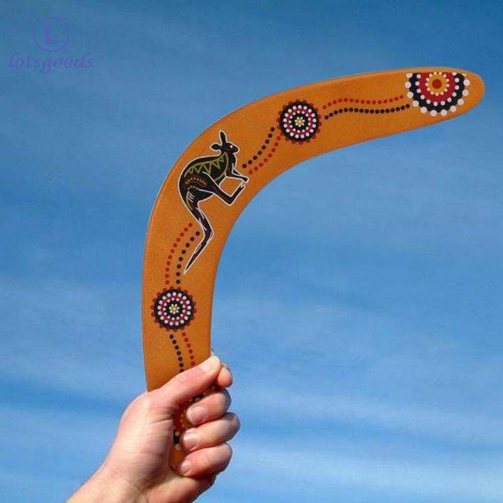 Wooden Kangaroo Throwback V Shaped Boomerang Flying Disc Throw Catch ...