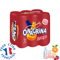 Orangina Ruoge Orange Juice Pulp Soda Tall Cans น้ำส้มออเรนจิน่า โร๊ก บบกระป๋อง 330ml แพ็ค 6 ขวด