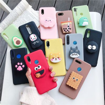 「Enjoy electronic」 3D Silicone Cartoon Case For Hhuawei Y9 Y7 Y6 Y5 Prime Pro 2019 2018 Girl Phone Holder Stand Soft Cover Coque Funda