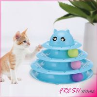 สินค้าน่าสนใจ? รางบอล ตาโต ของเล่นแมวทรงโดม  รางบอล 4 ชั้น   CAT PLAY PLATE