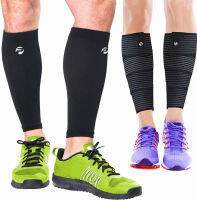 Fittest Pro Calf Compression Sleeves and Leg Wraps (4 Piece) Shin Splint Support, Calve Guards for Men and Women - Braces Provide Healthy Circulation Pain Relief for Running, Basketball, Cycling, Maternity Large - X-Large Black Calf Sleeves Package