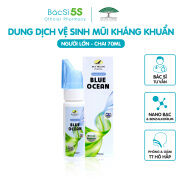 Combo 5 chai xịt vệ sinh mũi kháng khuẩn nano bạc Blue Ocean - Người lớn