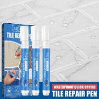 Tile Marker Waterproof Grout Pen Repair Marker Wall Seam Pen For Tile Floor Bathroom Quick Dry White Grout Decontamination Seal Flooring Accessories