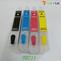 【Hot-Selling】 TEENTOP Vilaxh T0711หมึกสำหรับ Epson T0711สไตลัส D78 D92 D120 SX210 SX215 SX100 SX200 DX4000 DX4050 DX4400 DX4450