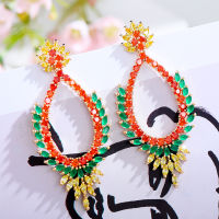 Siscathy Trendy Long Waterdrop Drop Earrings For Women Wedding Party Indian Dubai Bridal Jewelry boucle doreille femme