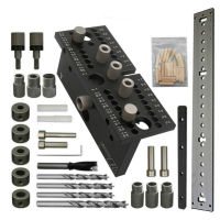 3 In1 Dowelling Jig Kit 781015มม. ไม้ปรับเจาะท่องเที่ยว Tenon Puncher Locator เฟอร์นิเจอร์เชื่อมต่อเครื่องมือช่างไม้