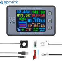 2.4 I-Nch W-เครื่องวัดระยะทางมิเตอร์แอมมิเตอร์โวลต์มิเตอร์แบบไร้ที่ใช้วัดความจุของแบตเตอรี่เครื่องตรวจจับพลังงานเครื่องทดสอบความจุของแบตเตอรี่ B-Attery มอนิเตอร์แบบเรียลไทม์