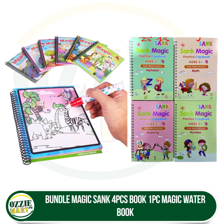 4pcs Water Painting Book for Kids, Magic Painting Books Travel