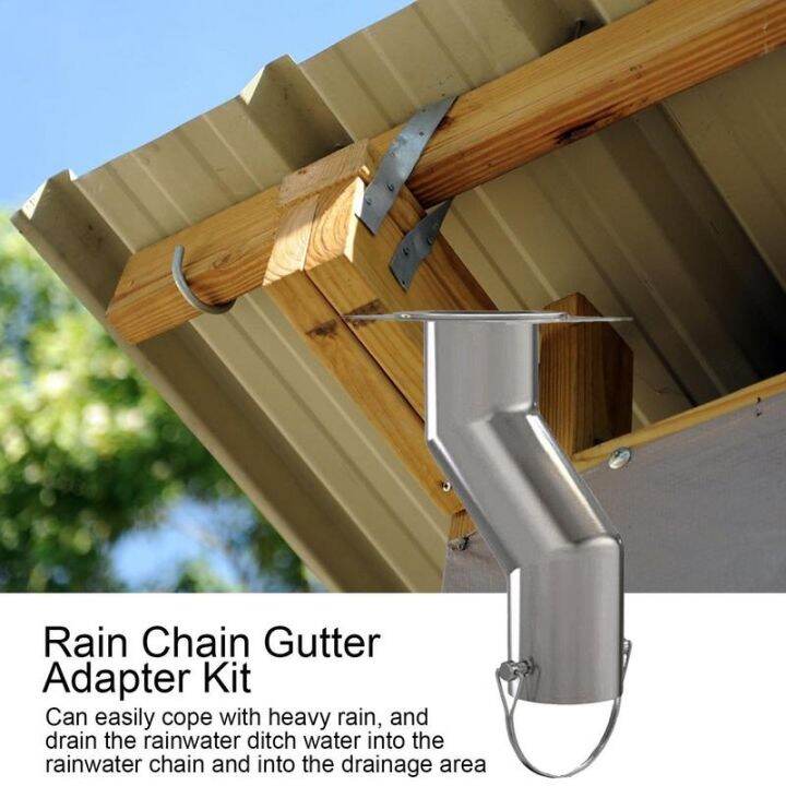 ☬♠⊙ Rain Chain Gutter Adapter Kit Downspout Mounting Specialists For