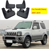 แผ่นกันโคลนรถยนต์4X สำหรับ Suzuki Jimny 2005-2019แผ่นกันกระเซ็นบังโคลนอุปกรณ์เสริมด้านหน้าด้านหลังรถยนต์