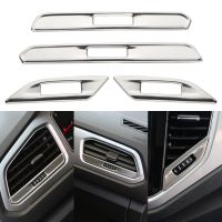 Chrome Side Air Conditioning AC Outlet Vent Adjustment Pulley Cover Trim For Volkswagen T-Roc T Roc 2018 - 2021 Essories