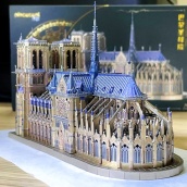 Mô Hình Kim Loại 3D Piececool Nhà Thờ Đức Bà Paris (Nhiều Màu) (chưa ráp)