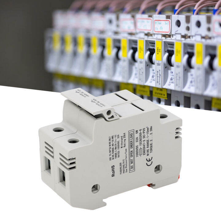 DC Fuse Holder Professional Short Circuit Protection 1000V Safe 2 Pole
