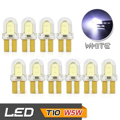 65Infinite (แพ๊ค 10 COB LED T10 W5W สีขาว) 10x COB LED Silicone T10 W5W  ไฟหรี่ ไฟโดม ไฟอ่านหนังสือ ไฟห้องโดยสาร ไฟหัวเก๋ง ไฟส่องป้ายทะเบียน กระจายแสง 360องศา CANBUS สี ขาว (White)