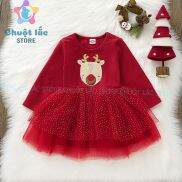 HCMĐầm váy công chúa bé gái váy noel tuần lộc siêu xinh cho bé từ 9kg đến