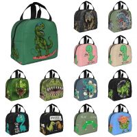 ﹍✓ Cartoon Dinosaur Insulated Lunch Bag For Women Leakproof Thermal Cooler Lunch Tote Box For Kids School Children Food Bags