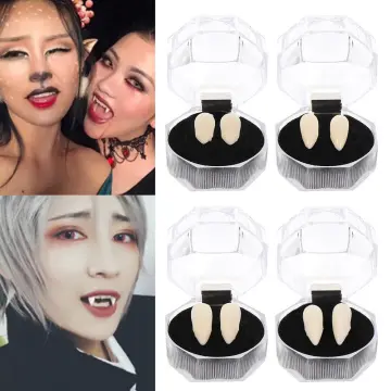 Retractable Vampire Teeth Halloween Decoration Dracula Fake Teeth