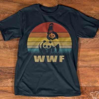 Retro Wwf Panda Wrestling Chair Men T-Shirt Cotton 2019 Newest New T-Shirts 3D Printed T-Shirts 【Size S-4XL-5XL-6XL】