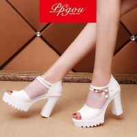 CODpz119nb Heels Womens Sandal Fish Mouth Casual Platform High Heels For Women