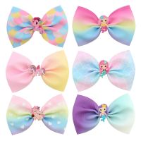 【CW】 1/6Pcs/set Hair cartoon Unicorn Bows Hairpins Barrettes Clip Headwear Accessories