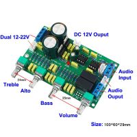 บอร์ดพรีแอมป์ NE5532คู่12-24V,อีควอไลเซอร์ควบคุมเครื่องขยายสัญญาณภาคแรกเครื่องขยายสัญญาณเสียงปรับเบสย่านเสียงแหลม