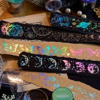 ✣ 1Roll PET Journal Washi Tape Transparent Glitter Dreamland Mountain Butterfly Label Japanese Stationery Adhesive DIY Sticker