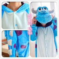 Monsters Sulley Pajamas Women Kigurumi Animal Cosplay Costume Onesie Sleepwear