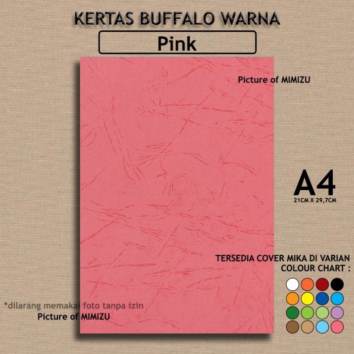 Kertas Buffalo A4 Merah Muda Pink Corak Embos Cover Jilid Sampul Lazada Indonesia 