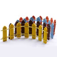 10pcs Landscaping Wood DIY Decoration Miniature Fence Model Mini Palisade