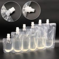 10 Pcs Stand Up Plastic Drink Bag Packaging Spout Pouch for Beverage Liquid Juice Milk Coffee Camping Outdoor Storage 6 Sizes