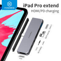 Hagibis USB C HUB TYPE-C เป็น HDMI เข้ากันได้อะแดปเตอร์ HDMI 4พัน Sdtf เครื่องอ่านบัตร3.5มิลลิเมตรเสียง PD ชาร์จ USB 3.0พอร์ตแปลงมัลติฟังก์ชั่ Dongle อะแดปเตอร์สำหรับ Pro Pro Surface pro 7 Acer Gaming Laptop826