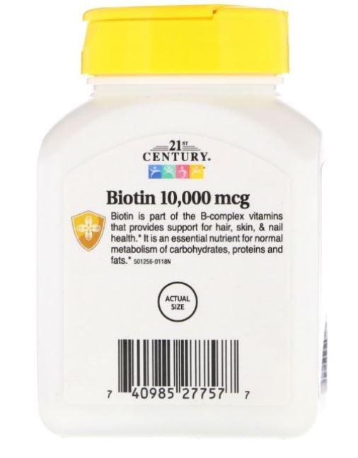 21st-century-biotin-biotin-biotin-10000-mcg-120-tablets-ไบโอติน-120-เม็ด-ผม-ผิวหนัง-และ-เล็บ