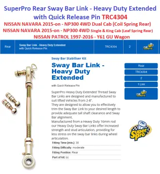 SUPERPRO  Sway Bar Mount Bush Kit FOR NISSAN PATROL Y61 GU 1997-2014
