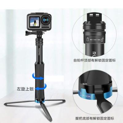 Aluminum tripod selfie stick monopod For gopro Go pro hero 8 7 6 5 4 3 sj4000 sj5000x xiaomi yi hero6 hero7 camera Accessories