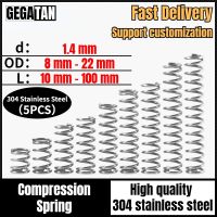 Wire Diameter 1.4 mm Compressed Spring 304 Stainless Steel Spot Outer Diameter 8-22mm Pressure Spring Return Spring Custom Made Nails Screws Fasteners